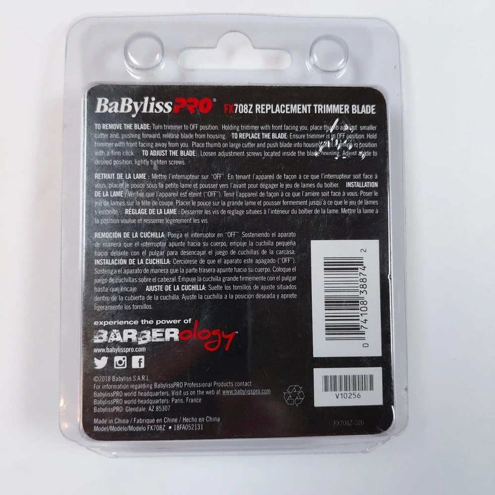 BaBylissPRO SS Adjustable Zero Gap Replacement T-Blade FX708Z Trimmer Clipper
